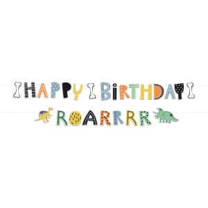 Γιρλάντα Γράμματα Happy Birthday "Δεινόσαυροι" 14x150εκ
