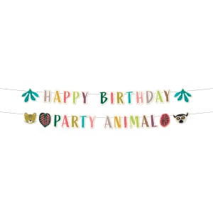 Γιρλάντα Γράμματα Happy Birthday "Zoo Party" 14x150εκ