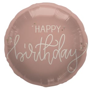 Μπαλόνι Foil Happy Birthday "Creme Rose" -  45εκ διάμ.