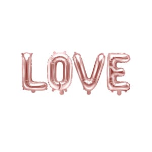 Μπαλόνι Foil γράμματα "Love"  Rose Gold 140 x 35εκ