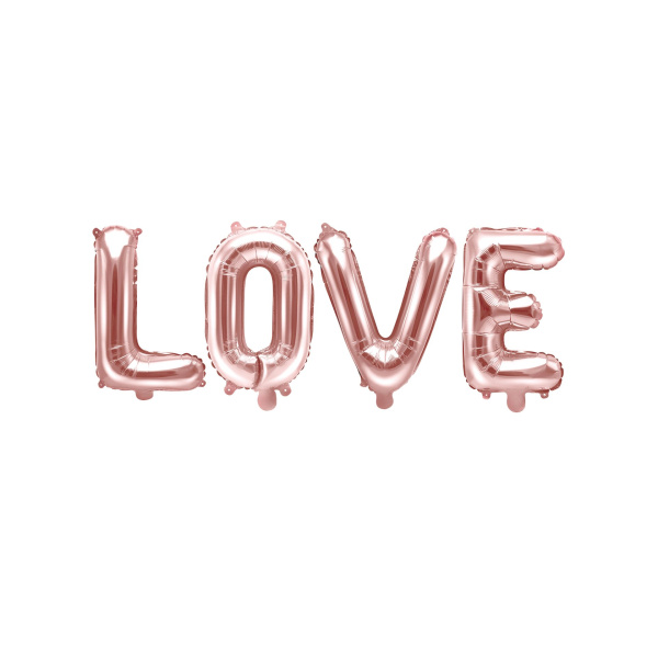 Μπαλόνι Foil γράμματα "Love"  Rose Gold 140 x 35εκ