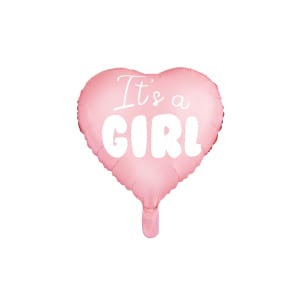 Μπαλόνι Foil σχήμα αστέρι "It's a Girl" Ροζ 18" -  45εκ διάμ.