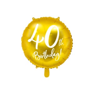 Μπαλόνι Foil 40th Birthday 45 εκ διάμετρος