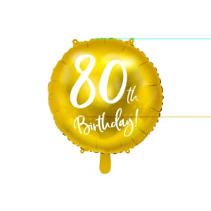 Μπαλόνι Foil 80th Birthday 45 εκ διάμετρος