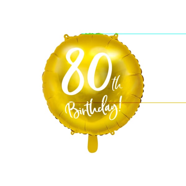 Μπαλόνι Foil 80th Birthday 45 εκ διάμετρος