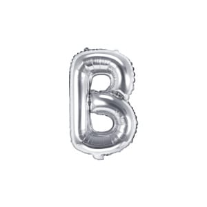 Μπαλόνι Foil Γράμμα “B” Ασημί 35 Εκ. Ύψος