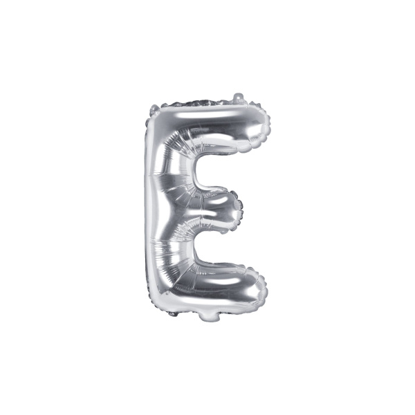Μπαλόνι Foil Γράμμα “E” Ασημί 35 Εκ. Ύψος