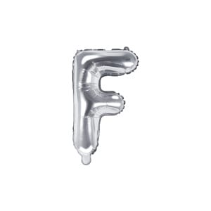 Μπαλόνι Foil Γράμμα “F” Ασημί 35 Εκ. Ύψος