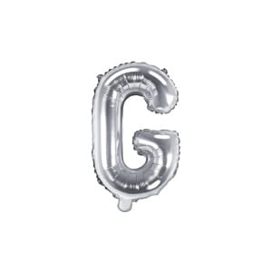 Μπαλόνι Foil Γράμμα “G” Ασημί 35 Εκ. Ύψος