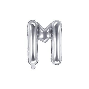 Μπαλόνι Foil Γράμμα “M” Ασημί 35 Εκ. Ύψος