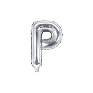 Μπαλόνι Foil Γράμμα “P” Ασημί 35 Εκ. Ύψος