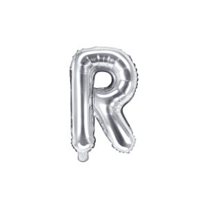 Μπαλόνι Foil Γράμμα “R” Ασημί 35 Εκ. Ύψος