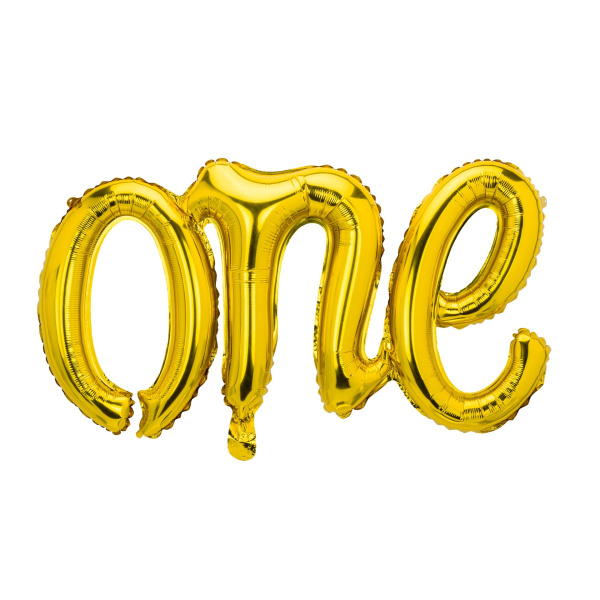 Μπαλόνι Foil γράμματα "One" Gold 66 x 37 εκ