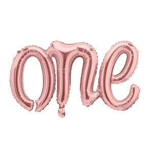Μπαλόνι Foil γράμματα "One"  Rose Gold 66 x 37 εκ