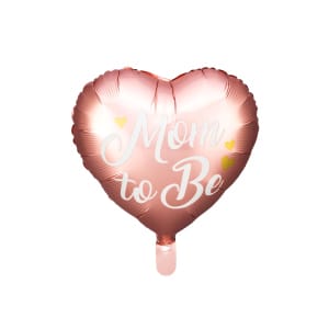 Μπαλόνι Foil σχήμα καρδιά "Mom to Be" Rose Gold 18" -  45εκ διάμ.