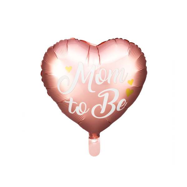 Μπαλόνι Foil σχήμα καρδιά "Mom to Be" Rose Gold 18" -  45εκ διάμ.