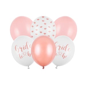 Μπαλόνια Latex 30εκ "Bride to Be" Διάφορα σχέδια -  Συσκ. 6 τμχ