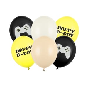 Μπαλόνια Latex 30εκ "Happy Birthday" "Level Up" Διάφορα σχέδια - Συσκ. 6 τμχ