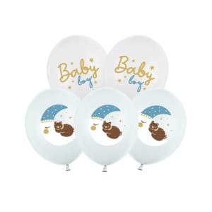 Μπαλόνια Latex 30εκ "Baby Boy" Διάφορα σχέδια -  Συσκ. 6 τμχ