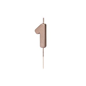 Κερί Ροζ Χρυσό "1"  Rose Gold 4,5 εκ ύψος