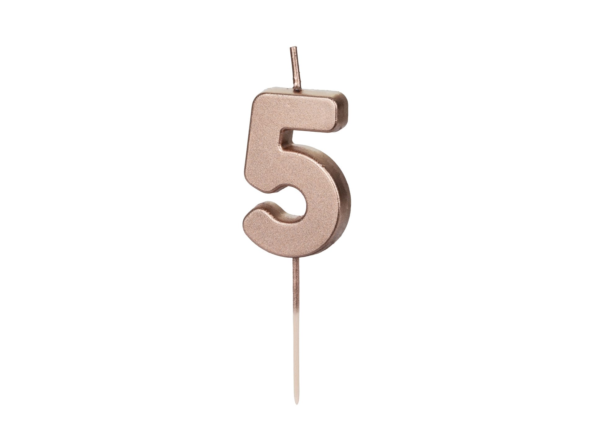 Κερί Ροζ Χρυσό "5" Rose Gold 4,5 εκ ύψος