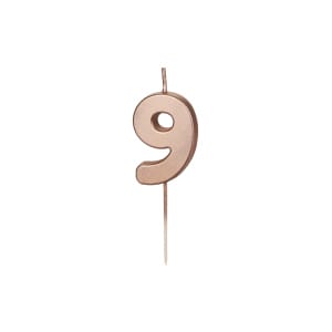 Κερί Ροζ Χρυσό "9"  Rose Gold 4,5 εκ ύψος