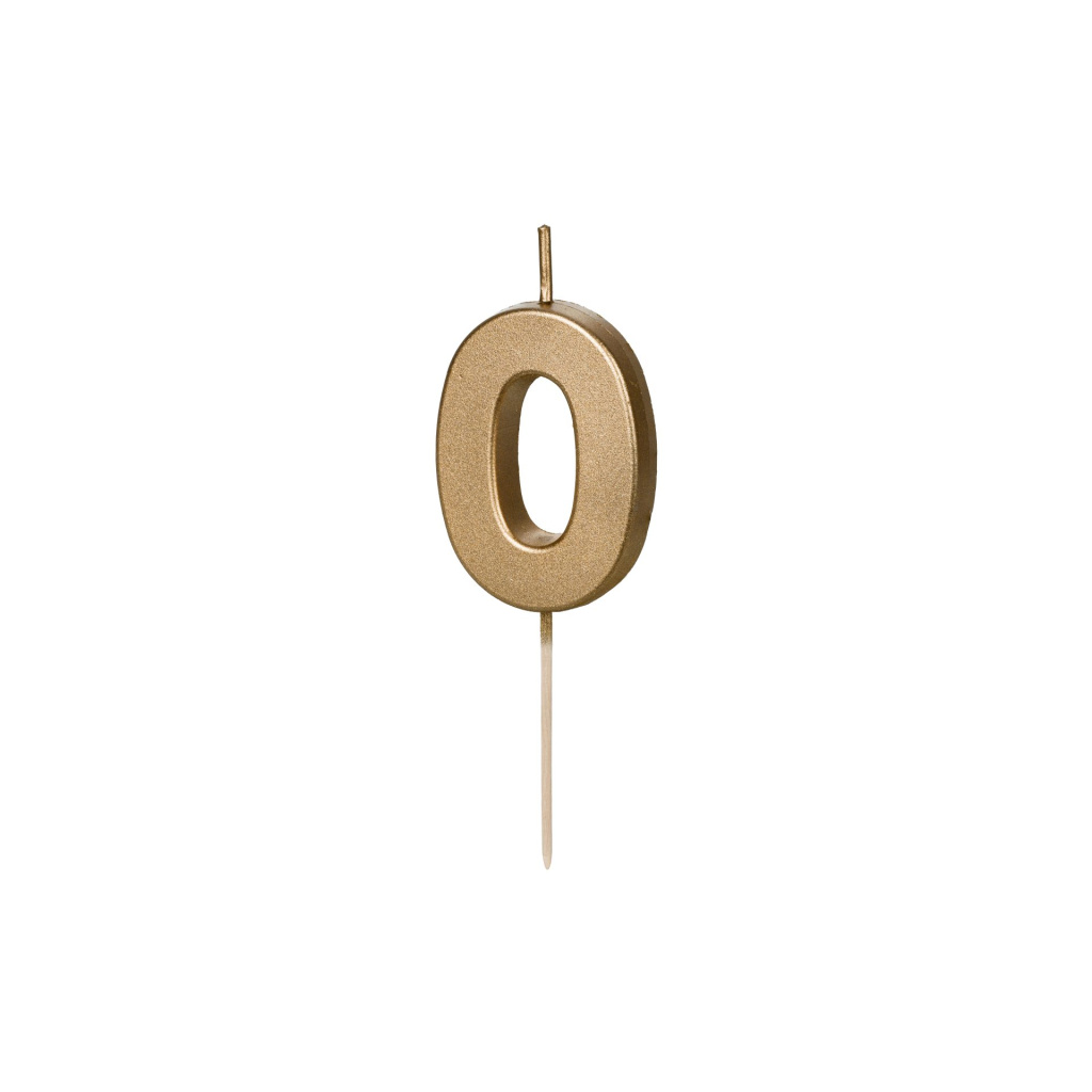 Κερί Χρυσό "0" Gold 4,5 εκ ύψος