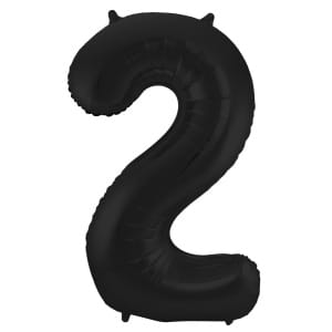 Μπαλόνι Foil Αριθμός "2"  Μαύρο 86 Εκ. Ύψος