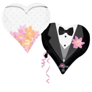 Μπαλόνι Foil Σχήμα Wedding Couple Hearts / 76 x 63 εκ