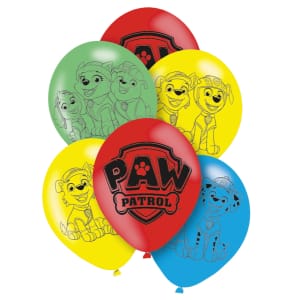 Μπαλόνια Latex 11'' "Paw Patrol" Διάφορα χρώματα - Συσκ. 6 τμχ
