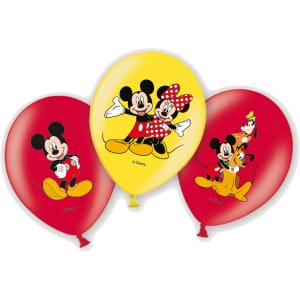 Μπαλόνια Latex 11'' "Mickey" Διάφορα χρώματα - Συσκ. 6 τμχ