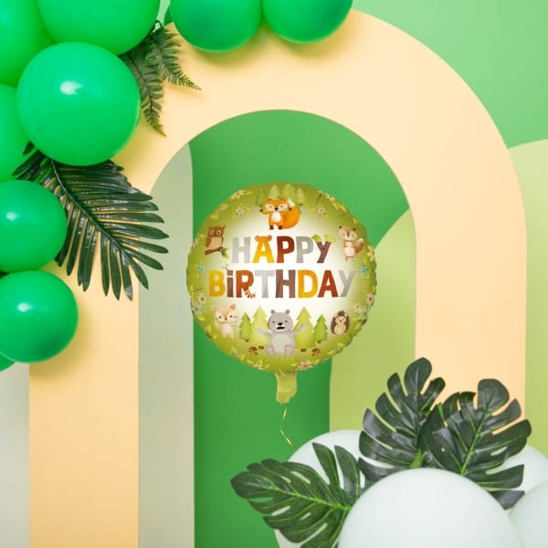 Μπαλόνι Foil 18″ Happy Birthday "Ζωάκια του Δάσους" 45εκ - Image 2