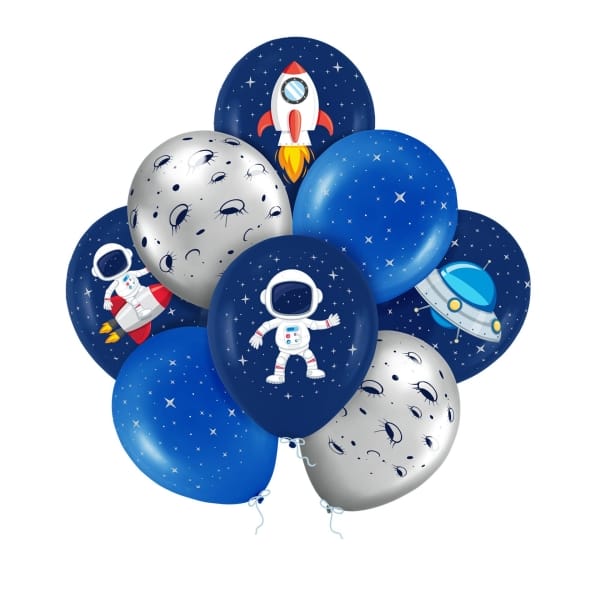 Μπαλόνια Latex 12'' "Διάστημα - Space" Διάφορα χρώματα & σχέδια - Συσκ. 8 τμχ