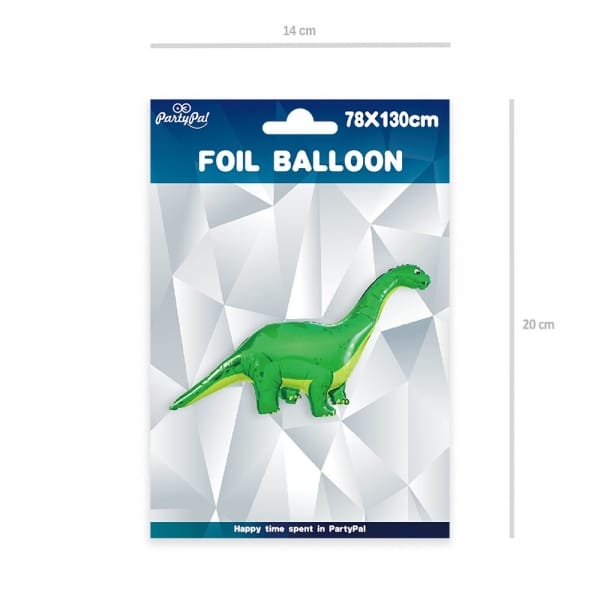 Μπαλόνι foil δεινόσαυρος - βραχιόσαυρος πράσινος 78x130 εκ - Image 2