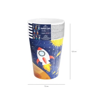Ποτήρια χάρτινα 250ml "Διάστημα - Space"  Συσκ. 8 τεμ