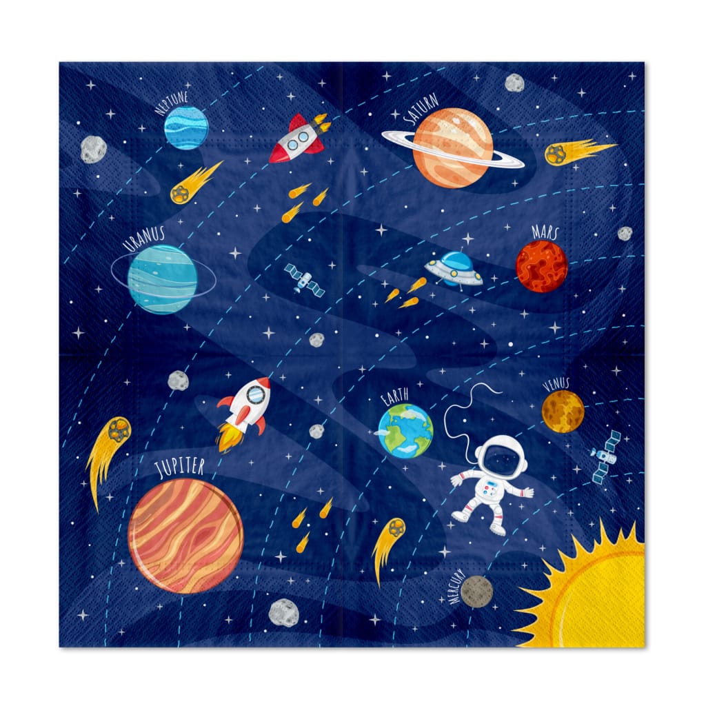Χαρτοπετσέτες 33 x 33εκ "Διάστημα - Space"  Συσκ. 10 τεμ