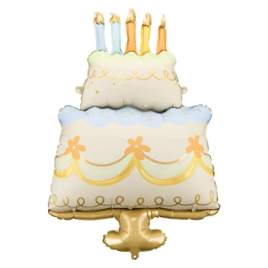 Μπαλόνι Foil Παστέλ χρώματα Birthday Cake & Candles 62 x 104 εκ