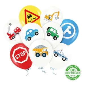 Μπαλόνια Latex 30εκ "Cars" Διάφορα χρώματα και σχέδια - Συσκ. 9 τμχ