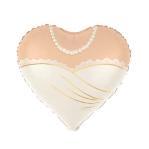 Μπαλόνι Foil σε σχήμα καρδιάς Wedding - Bride / Νύφη 18'' / 46εκ