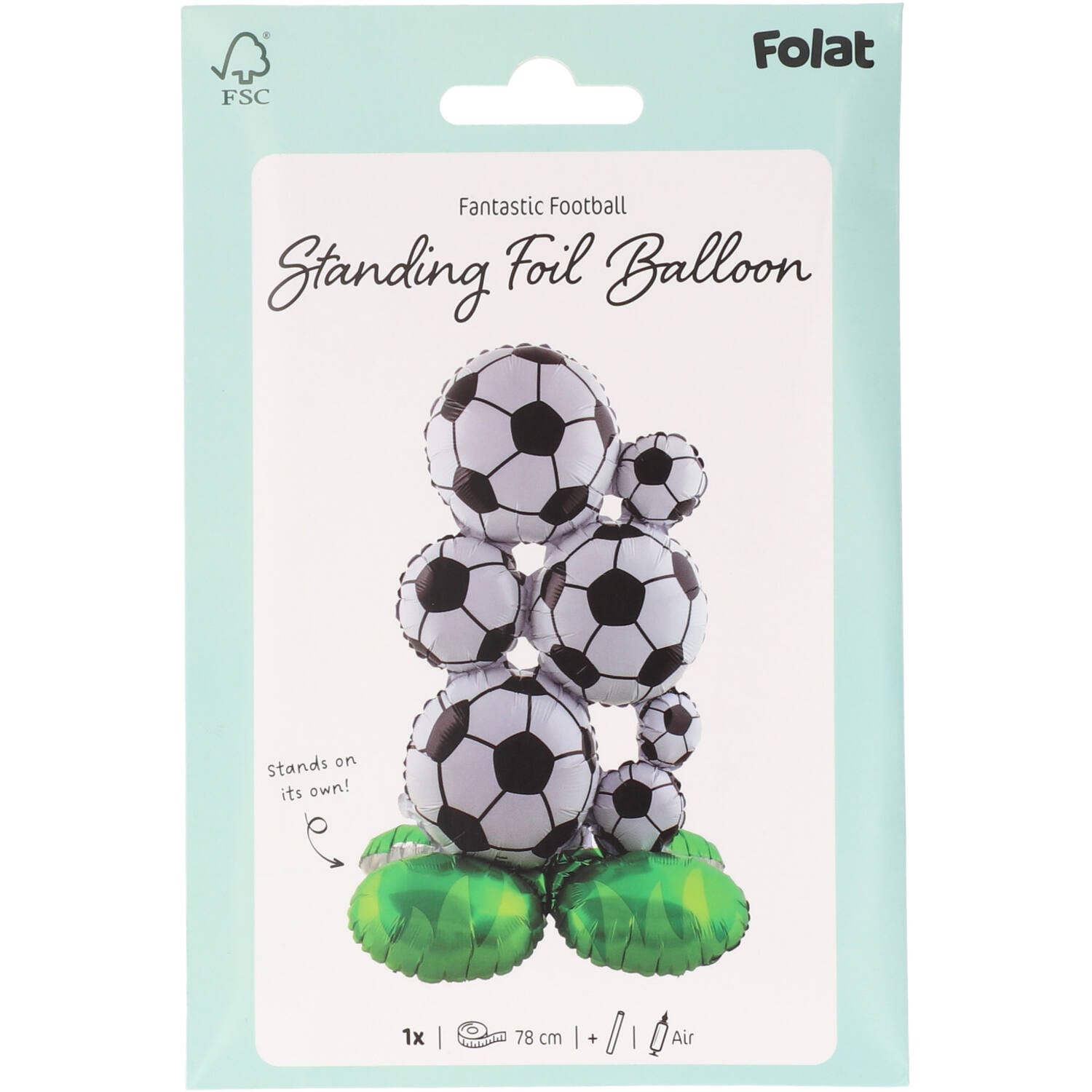 Μπαλόνι Foil με βάση Footballs - Ποδοσφαιρικές μπάλες / 53 x 77 εκ. - Image 2