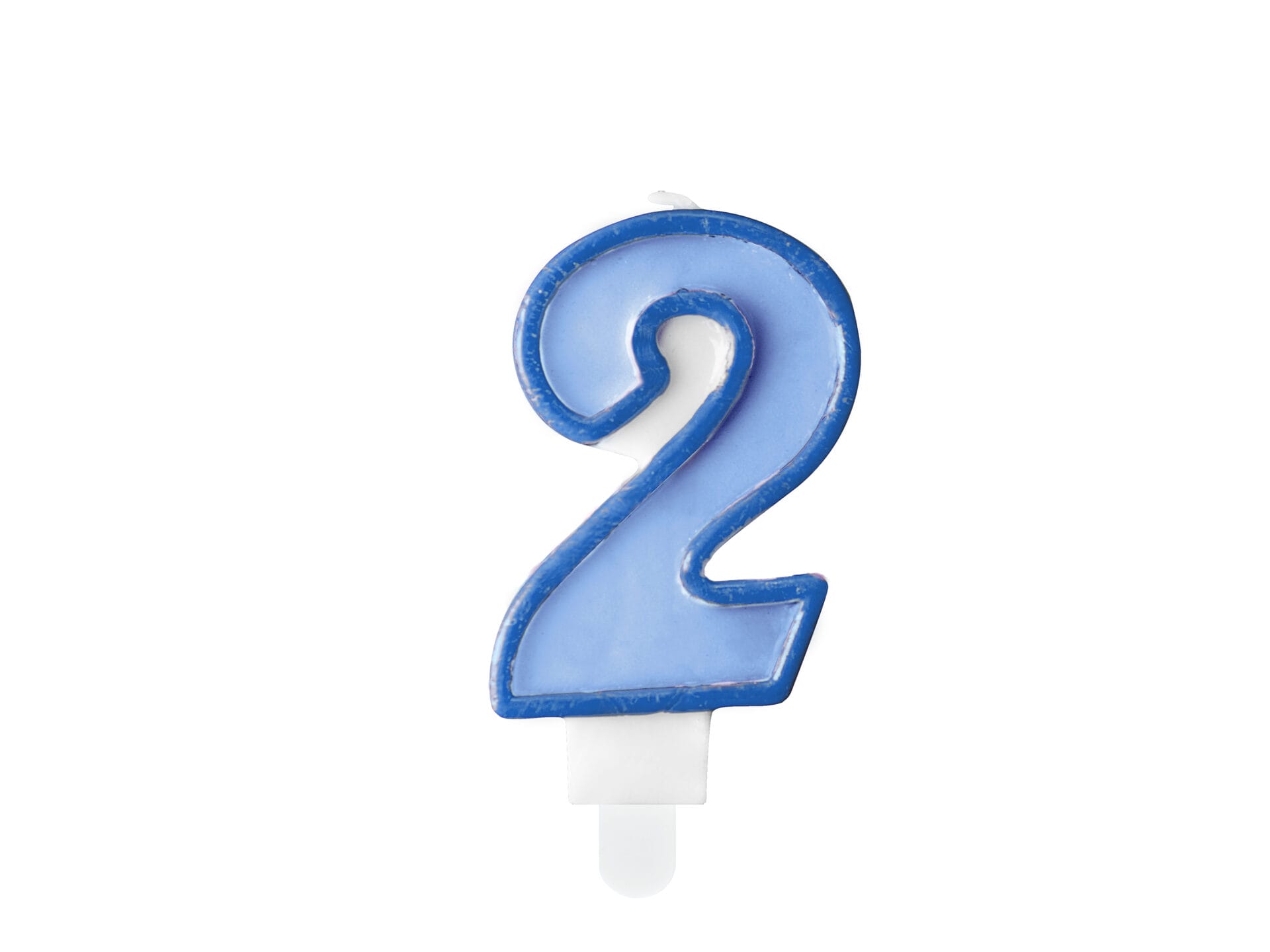 Κερί Σιελ "2" Light Blue 7 εκ. ύψος