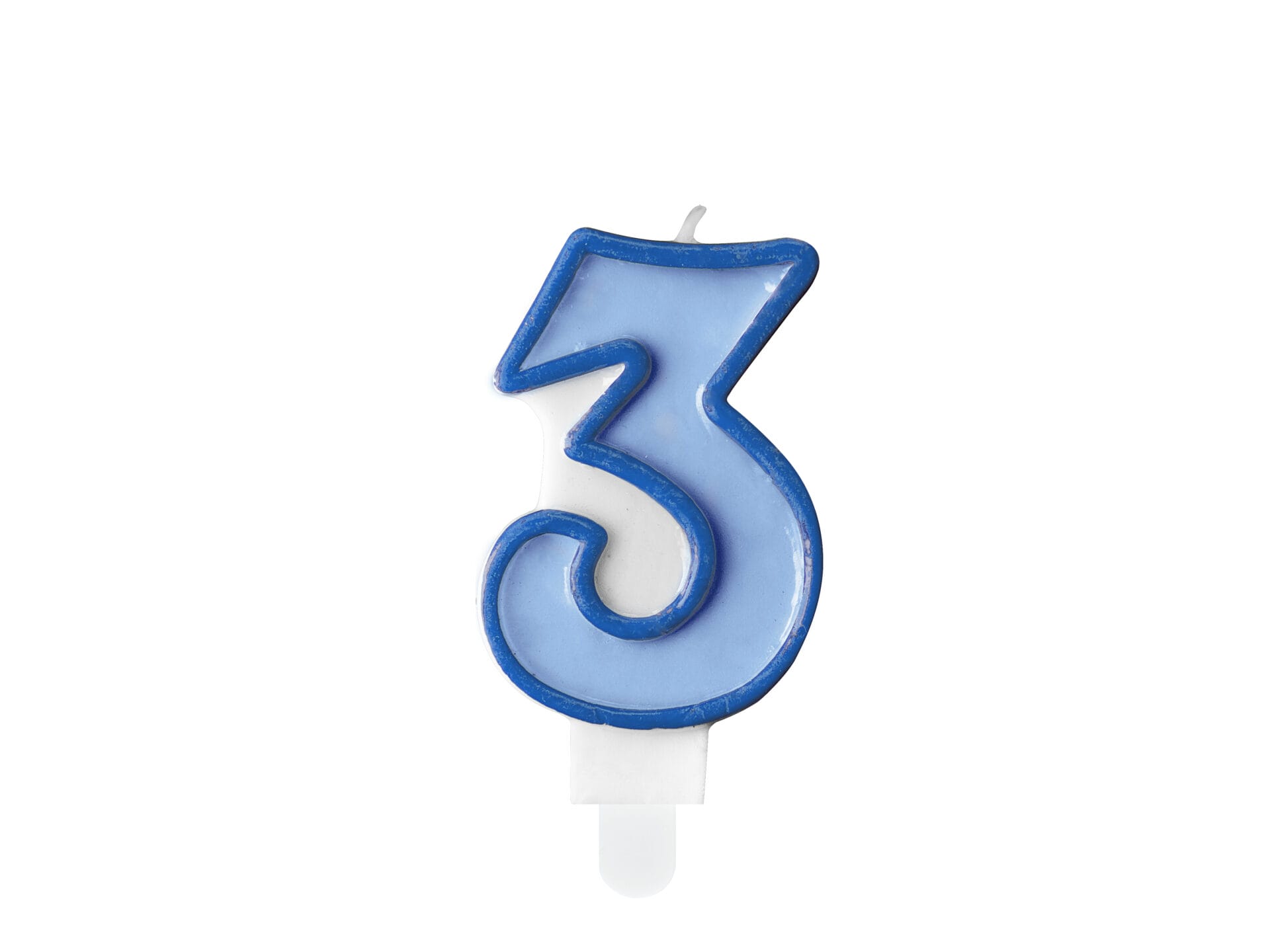 Κερί Σιελ "3" Light Blue 7 εκ. ύψος