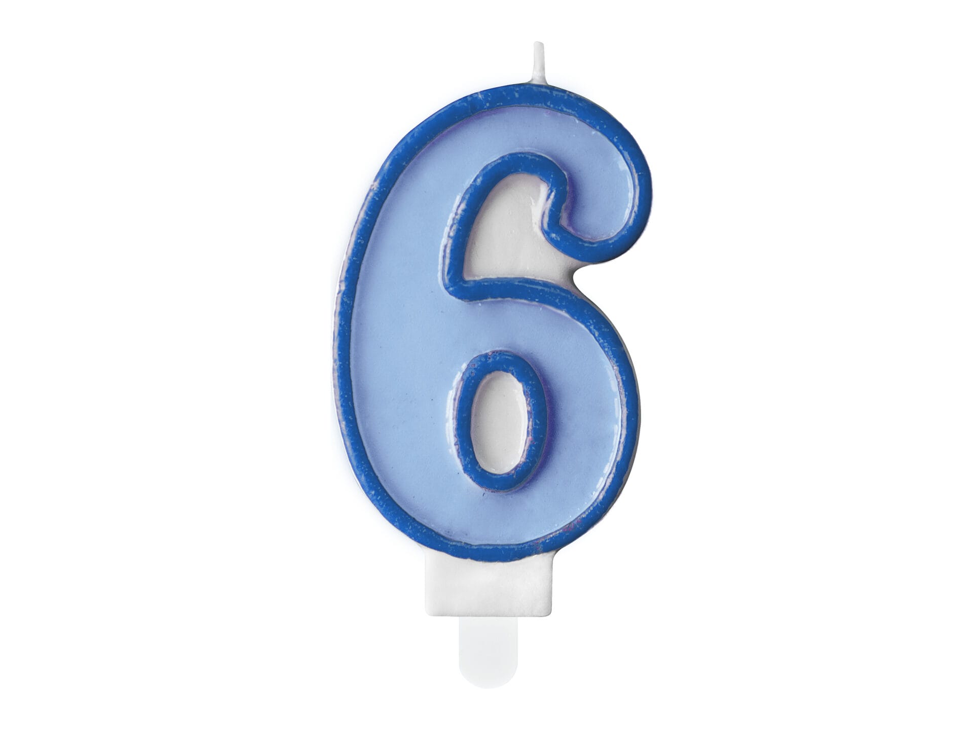 Κερί Σιελ "6" Light Blue 7 εκ. ύψος