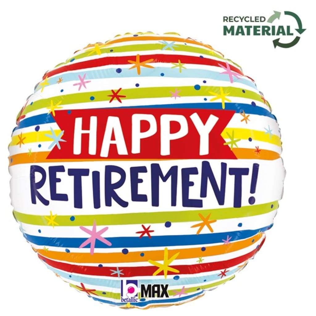 Μπαλόνι foil 18" Happy Retirement - Colourful 46εκ - Σύνταξη