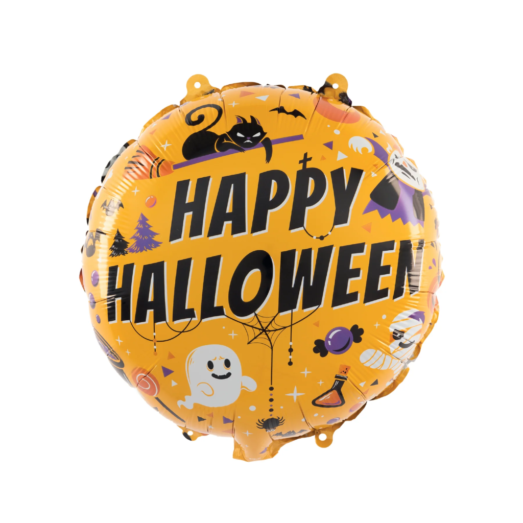 Μπαλόνι Foil Happy Halloween - Γάτα & Παρέα 45 εκ.