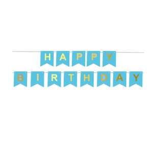 Banner Happy Birthday Μπλέ
