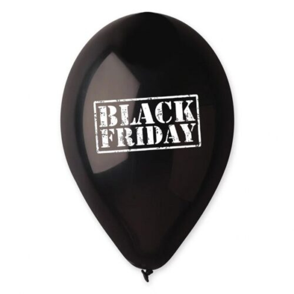 Μπαλόνι Latex 12" Black Friday με πλαίσιο