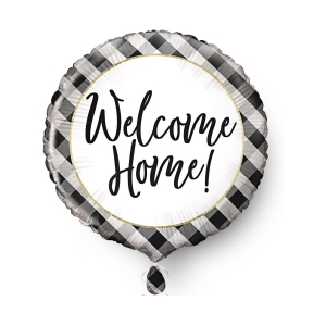 Μπαλόνι Φοιλ 18" Welcome Home Black Gingham Design 45 εκ
