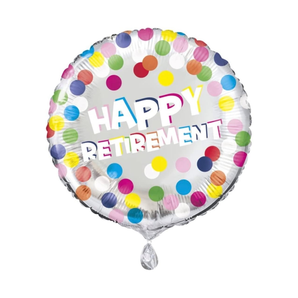 Μπαλόνι Foil 18" Retirement Colorful Dots – 46εκ για Συνταξιοδότηση