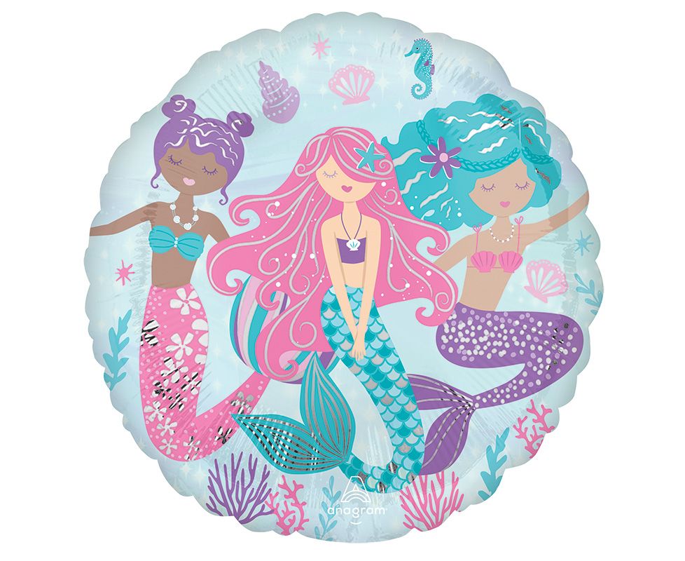 Μπαλόνι Φοιλ 17" Shimmering Mermaid 43cm - Γοργόνα